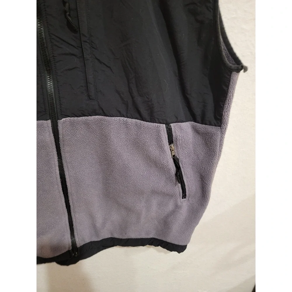 The North‎ Face Denali Vest Mens XXL Black Gray Fleece Full Zip Polartec Jacket